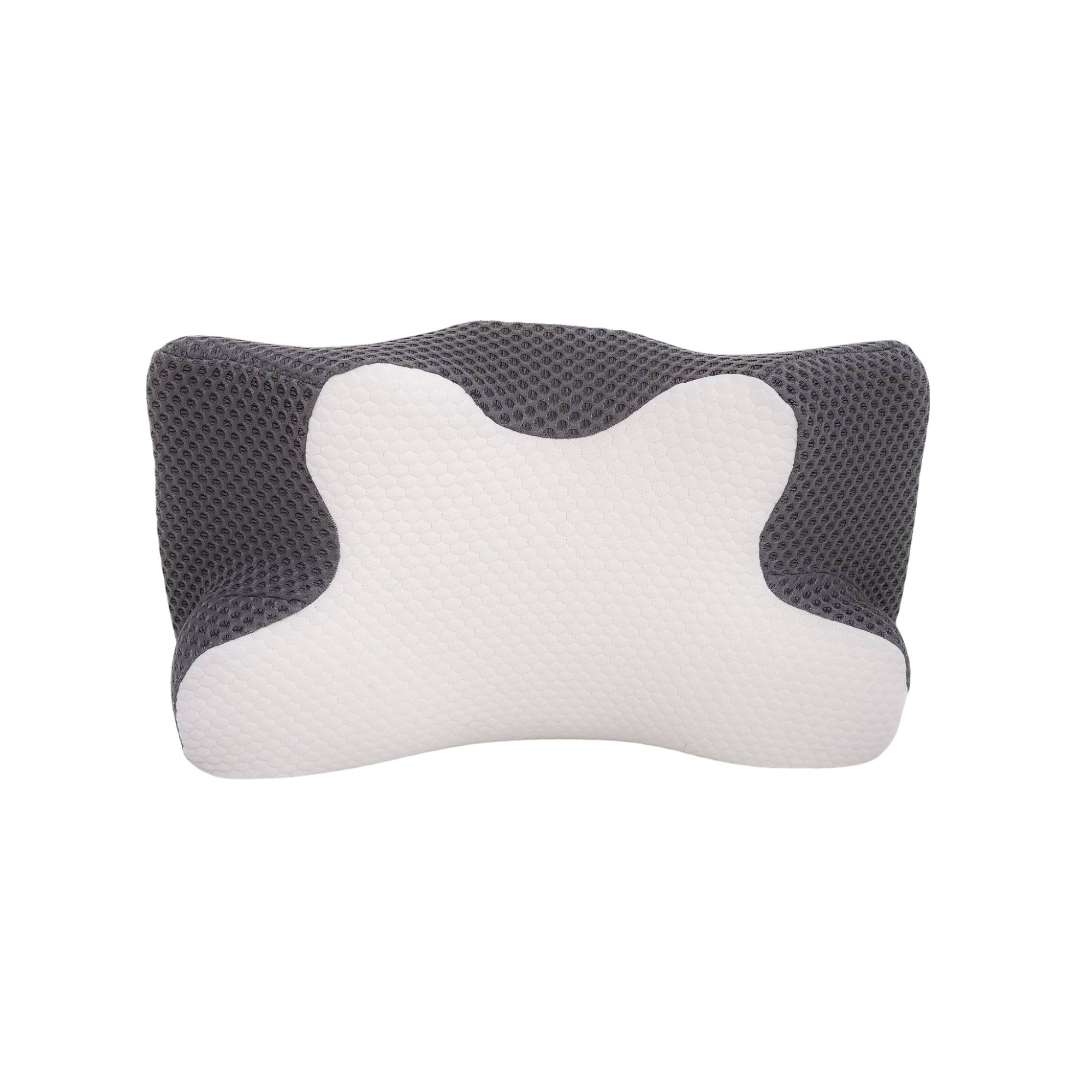 A close-up product view of the breathable Airflow Weave fabric on the Dream Sleep pillow, highlighting the premium texture and ergonomic design.