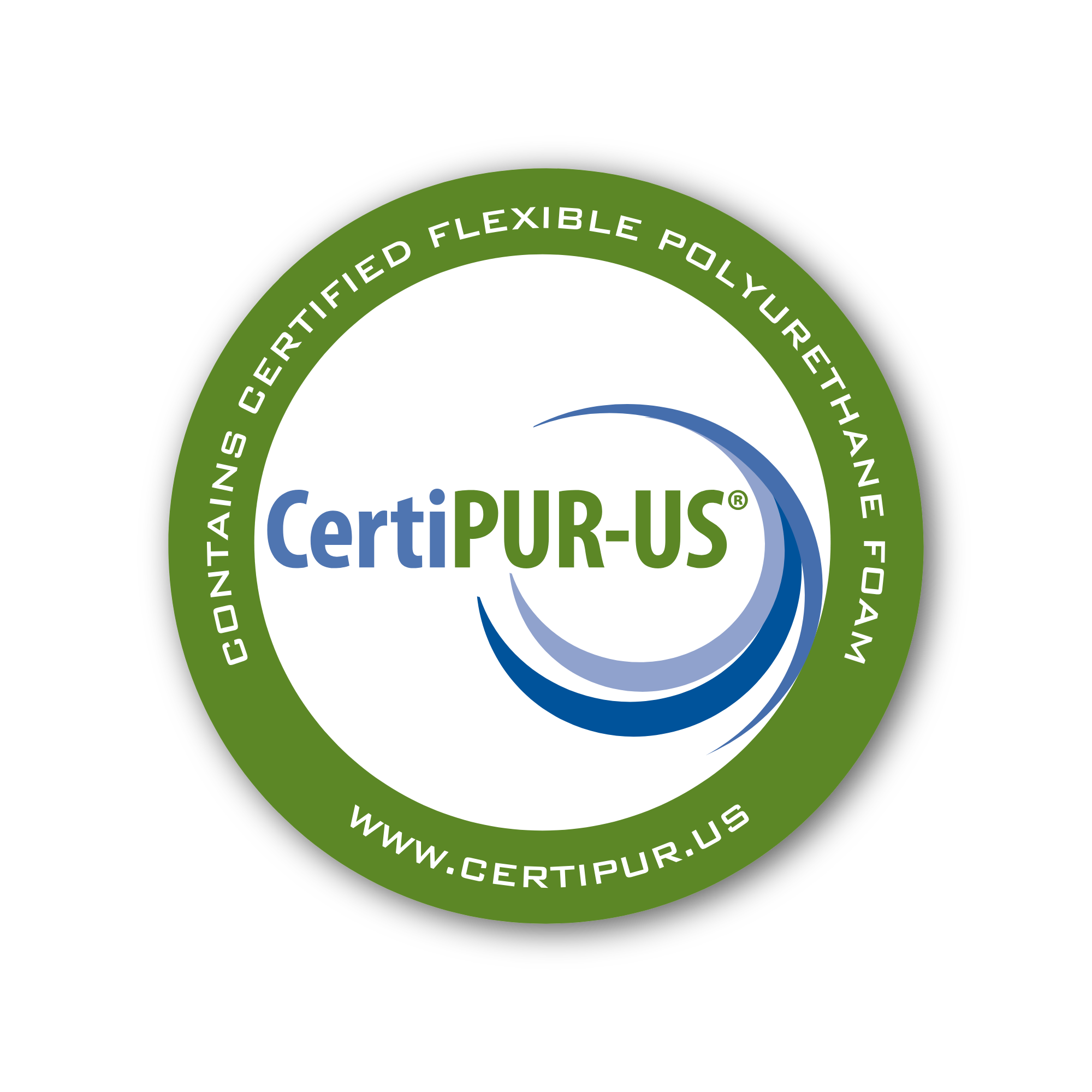 CertiPUR-US certified label for safe, high-quality memory foam pillows.